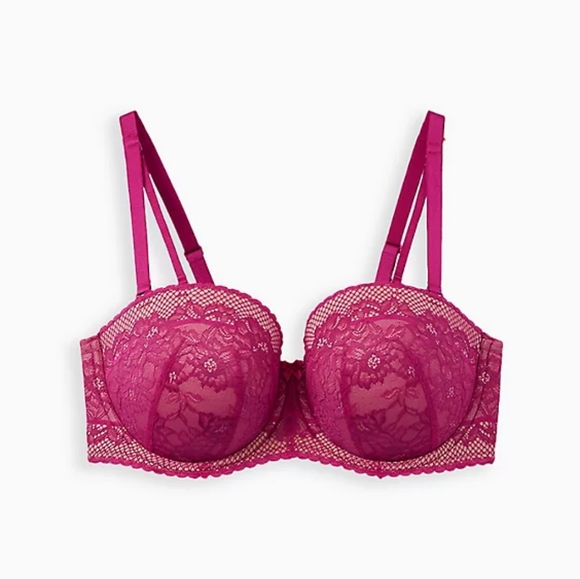torrid Other - NWT Torrid Curves 48C Fuchsia Push Up Multiway Straps Underwire Bra